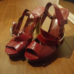 Red heeled shoes